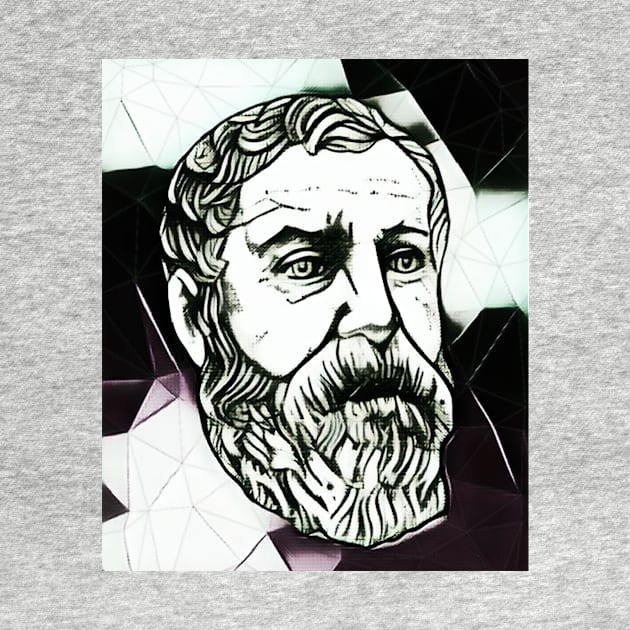 Hero of Alexandria Black and White Portrait | Hero of Alexandria Artwork 4 by JustLit